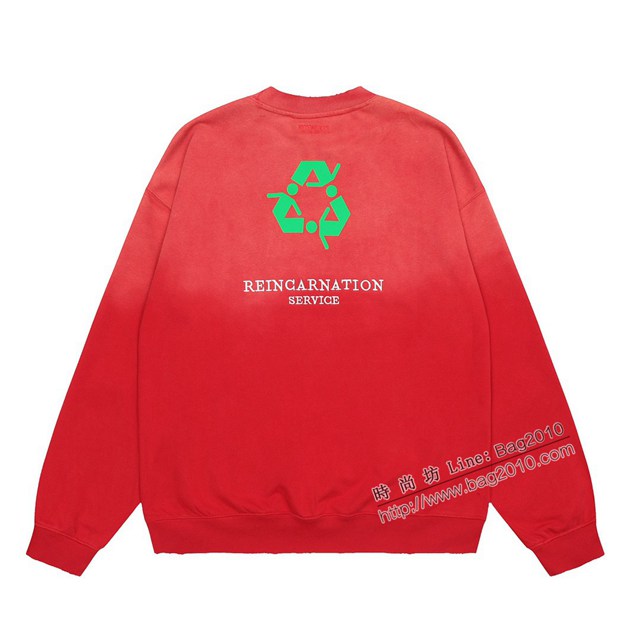 Vetements專櫃維特萌2023FW新款紮染印花圓領衛衣 男女同款 tzy3148